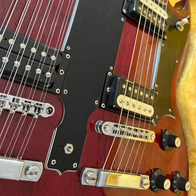 Ibanez 2402 Double Cutaway Double Neck 1974 - 1977 - Walnut image 5