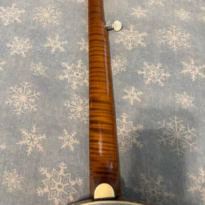 Deering Calico 5-String Resonator Banjo 2023 Honey Amber Curly Maple - Mint w/ OHSC image 4