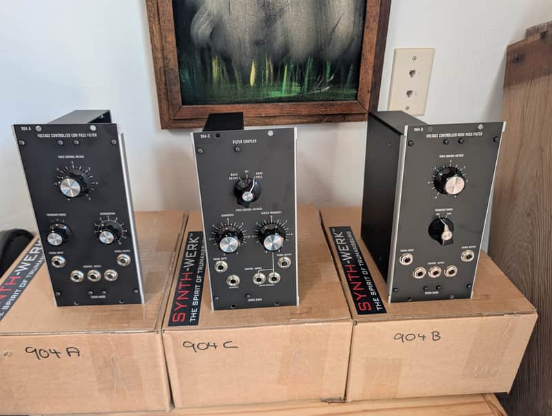 SYNTH-WERK 5U Moog Modular Filter Set (3)- 904-A 904-A 904-C Synth Modules image 1