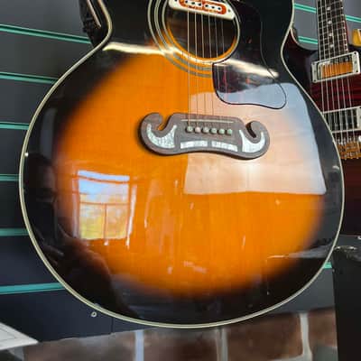 Epiphone EJ200CE Vintage Sunburst 2012 Modified Jumbo Electro-Acoustic Guitar image 3