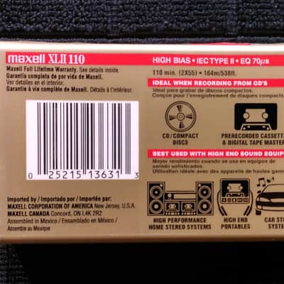 Maxell XLII / 110 minute Blank Audio Cassette (SEALED) image 5