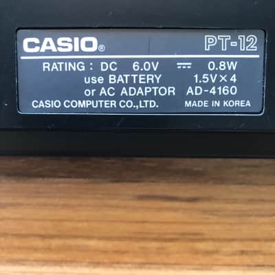 Casio PT-12 Vintage 1980's Mini Key Synthesizer - Black image 6