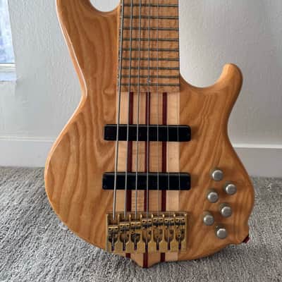 Conklin custom 7 string bass 1998 with Bartolini pickups and piezo bridge image 4