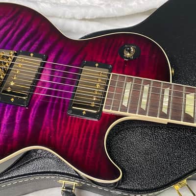 NEW! Gibson Custom Les Paul Axcess Standard Figured Top Floyd Rose Electric Guitar - Greatest Hits II - Authorized Dealer - Tri-Berry Burst - WOW! 8.3lbs - G07307 image 2