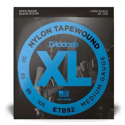 D'Addario ETB92 Tapewound Bass Guitar Strings Medium 50-105 Long Scale image 1