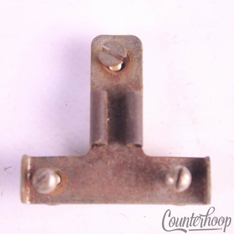 *Ludwig Snare Drum Key+Holder Mount Nickel Parade Vintage 30s Stamped Marching* image 1