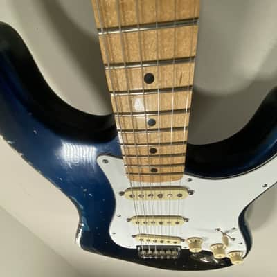 1983 E-Series USA Fender Stratocaster Neck  Hardtail MJT Lake Placid Blue Pine Body image 4