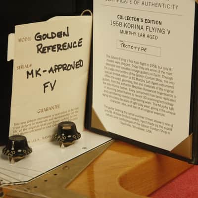 2021 Gibson Collector's Edition 1958 Flying V + Explorer set Korina Murphy Lab PROTOTYPE image 13