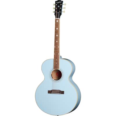 Epiphone J-180 LS Acoustic Electric Guitar - Frost Blue image 2