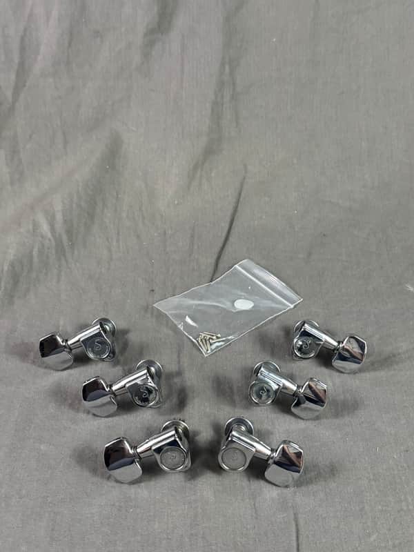 1970s Schaller M6 Split Shaft 3 + 3 Tuning Machines image 1