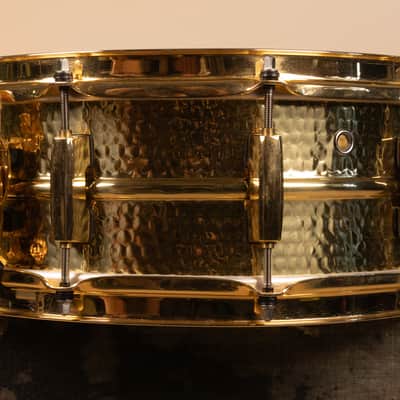 Pearl 5.5x14 Jimmy DeGrasso Signature Hammered Brass Snare Drum image 5