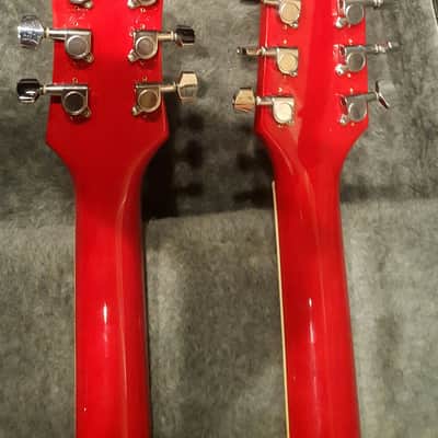 Epiphone G-1275 G1275 Double Neck Doubleneck Cherry 2000s image 11