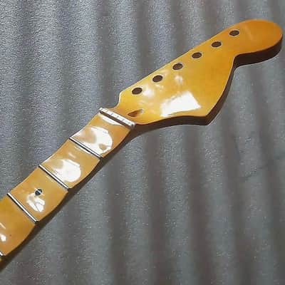 Yellow Gloss Finish Guitar Strat Style Maple Neck with Scalloped Fingerboard
