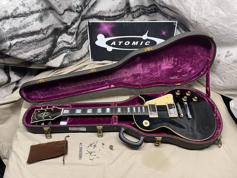 Gibson Les Paul Standard Guitar -Repaired/Routed/Re-finished-Read Description! 1969 Goldtop->Black image 1