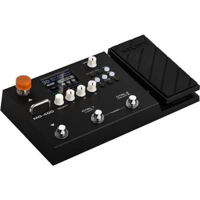NUX MG-400 Multi-Effects Amp Modeler Pedal, (2) ErnieBall 1/4 Cables Bundle image 3