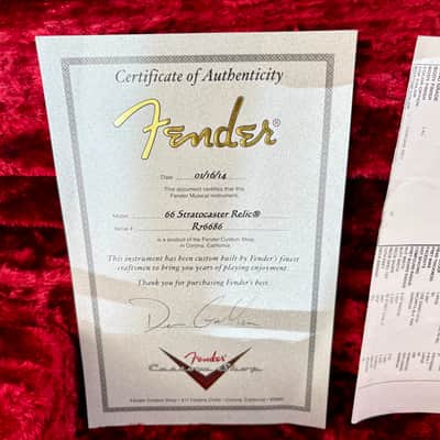 Fender Stratocaster 66 Relic Masterbuilt Dennis Galuszka Custom Shop 2014 Chrome Red image 18