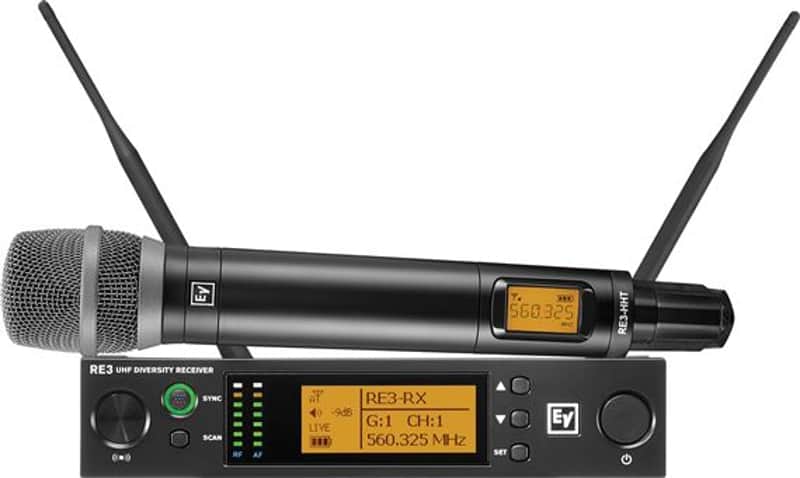 Electro-Voice RE3 RE520 Handheld Wireless Microphone System Group 5L image 1