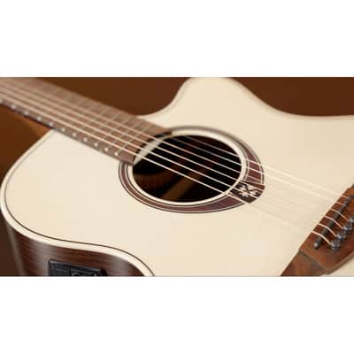 Lag T218ACE Auditorium Cutaway Acoustic-Electric, Natural. New with Full Warranty! image 23