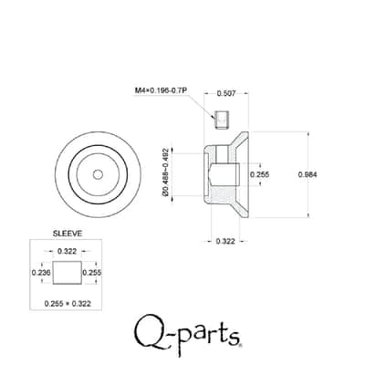 NEW (3) Q-Parts UFO Guitar Knobs KBU-0751 Acrylic White Pearl on Top COSMO BLACK image 2