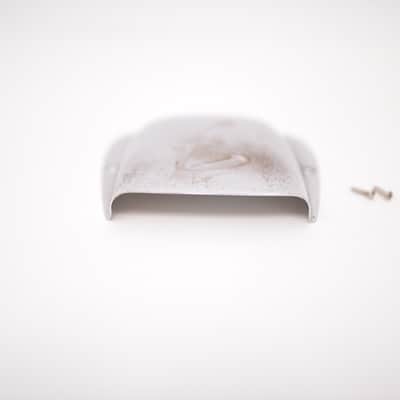 1966 Vintage Fender Jazz Bass F-Logo BRIDGE COVER Chrome JBass Guitar Original 1960's 1967 1968 1969 image 5