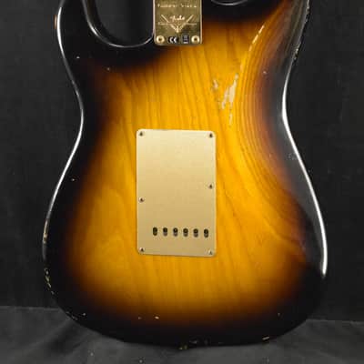 Fender Custom Shop '55 Stratocaster Relic Wide Fade 2-Color Sunburst Gold Hardware image 12