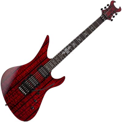 Schecter 1753-SHC Synyster Standard Plus 6 String Electric Guitar - Transparent Deep Red (1753) image 3