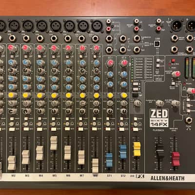 Allen & Heath ZED-14 Fx 14 + 2 Channel Mixer with Effects - Black/Red image 1