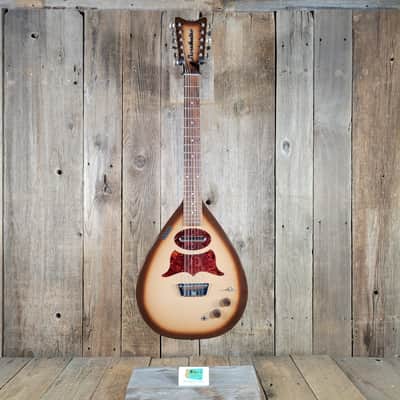 Danelectro Bellzouki 12 String Teardrop 1960s w/ Gig Bag - Brown Burst image 2
