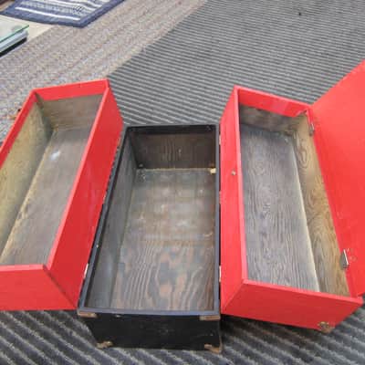 Vintage RCA Tube Caddy/Service Case Vintage 1950s, USA, Very cool, Functional, Fair Condition, Mojo 1950s Red/Black image 4