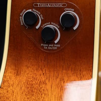 Yamaha FGC-TA Transacoustic Cutaway Acoustic/Electric Guitar - Vintage Tint image 8