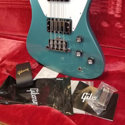 Gibson Non-Reverse Thunderbird Electric Bass Guitar, Faded Pelham
Blue W/ Case image 3
