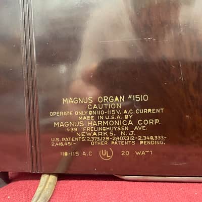 Magnus Model 1510 Air Organ 1950's - Brown image 9