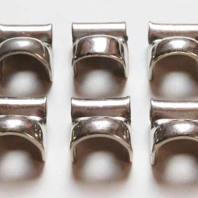 Set of (10) Slingerland Nickel Plated Brass Hoop Clips  / Circa 1940s image 12