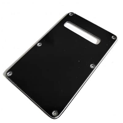 Modern Stratocaster Tremolo back plate Black 3 ply image 3