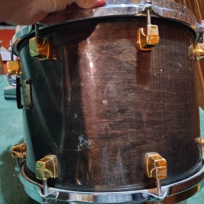 Yamaha Maple 🍁 Custom 14"(Diameter) x 10"(Depth) Tom 1990's - Black Maple image 6