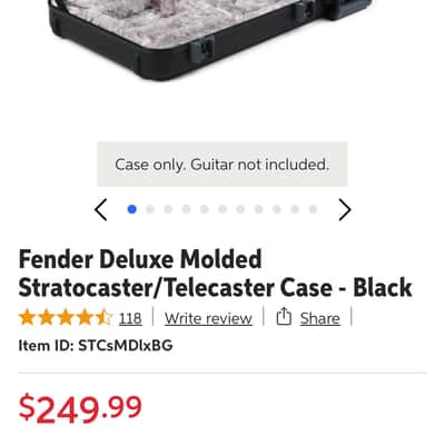 Fender 099-6102-306 Deluxe Molded Strat / Tele Case 2010s - Black image 5