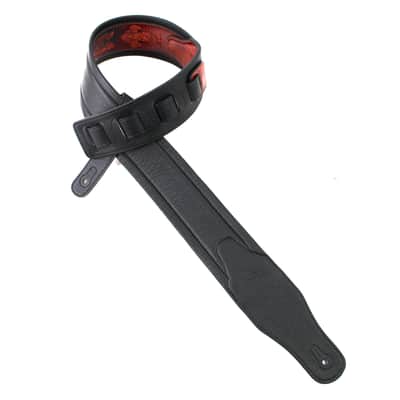 Walker And Williams GB-21 Red Bourbon Padded Leather Strap with Fleur De Lis & French Chain Design image 9