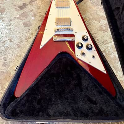 Orville by Gibson Flying V c 1995 - Burgundy wine red original vintage MIJ Japan image 3