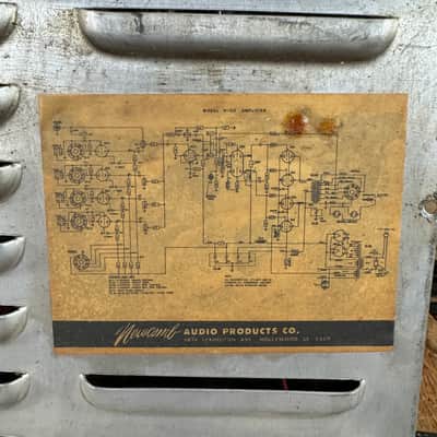 Newcomb H-50 PA head guitar amp 1950's - Silver image 25