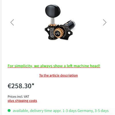 SCHALLER "GRAND TUNE" ROLLER DELUXE TUNERS FOR CLASSICAL & FLAMENCO NYLON STRING GUITARS image 5