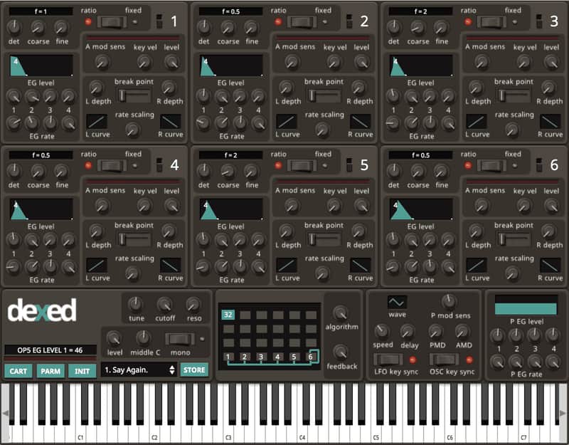 Dexed DX  DX7 Emulator image 1