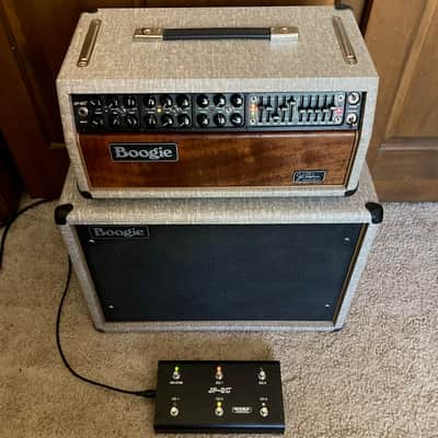 CUSTOM Finished Mesa Boogie JP-2C John Petrucci Signature 3-Channel 100-Watt Guitar Amp Head and Matching 1x12 WideBody Cab 2018 - Custom Fawn Slub Bronco image 1