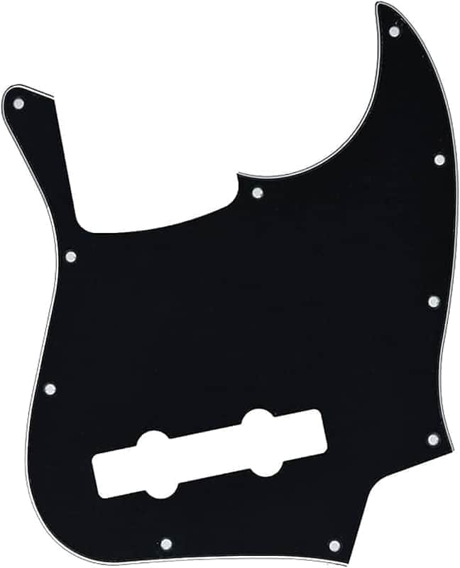 5 String Jazz Bass Pick Guard J Bass Scratch Plate for USA/Mexican FD 5 String Jazz Bass Black 3 Ply image 1