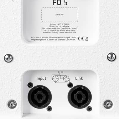 HK Audio FINEO FO 5 WHT | 200 Watt 5" Coaxial Speaker, White. New with Full Warranty! image 4
