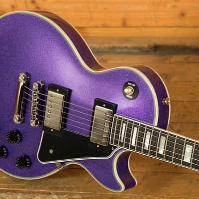 Epiphone Inspired By Gibson Custom Les Paul Custom - Amethyst Sparkle image 5