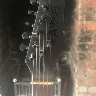 Single Cut style Asking Alexandria guitar 1990’s Black Asking Alexandria branding image 3