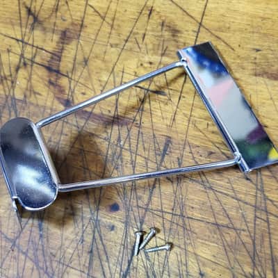 Vintage 1970's Japan Stella Guitar Tailpiece and Original Installation Screws Luthier Parts #2 image 1
