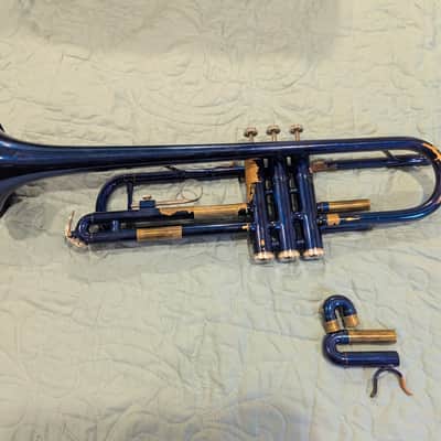 blue Merano Student Beginner Trumpet with Mouthpiece and Carrying Case image 11