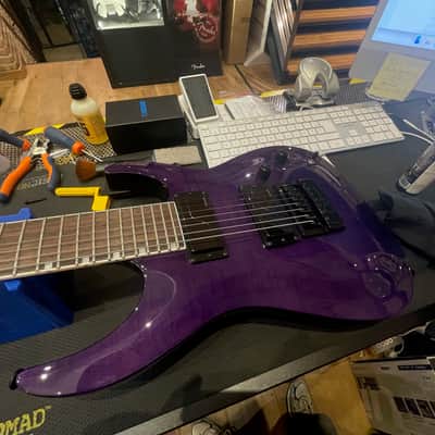 ESP LTD SH-7 Evertune Brian (Head) Welch Signature 2017 - Present - See Thru Purple image 11
