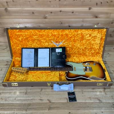 Fender Custom Shop 1960 Telecaster Heavy Relic Electric Guitar - Chocolate 3 Color Sunburst image 7